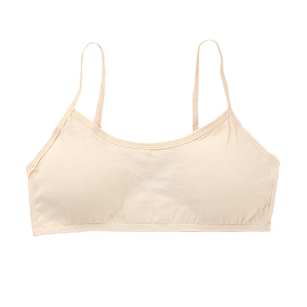3PCS Student Bra Soft Children Sport Vest Girls Teenager Training Bra Underwear
