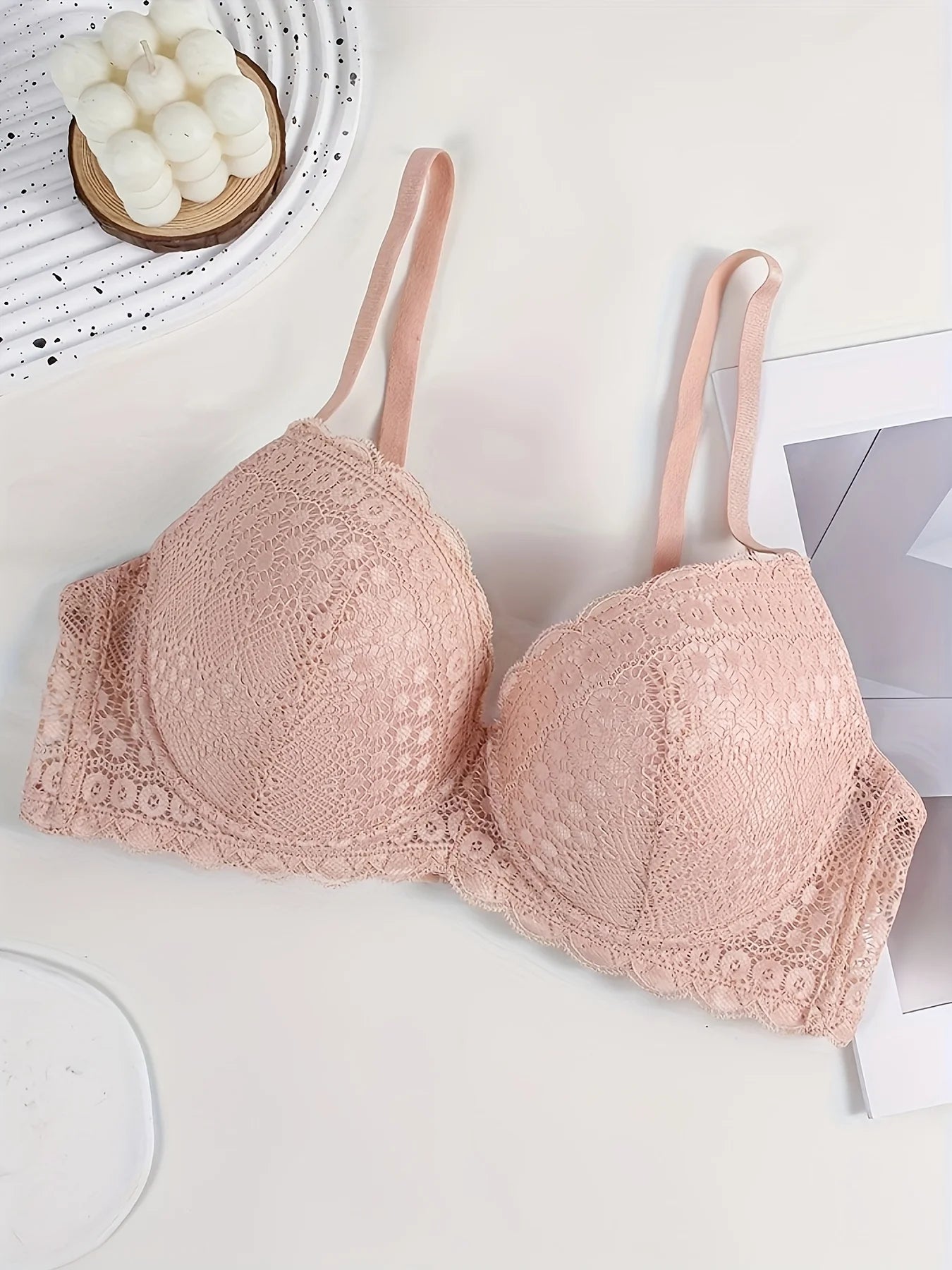 Steel rimed lace bra, sexy and comfortable top support bra, gathering and anti sagging bra