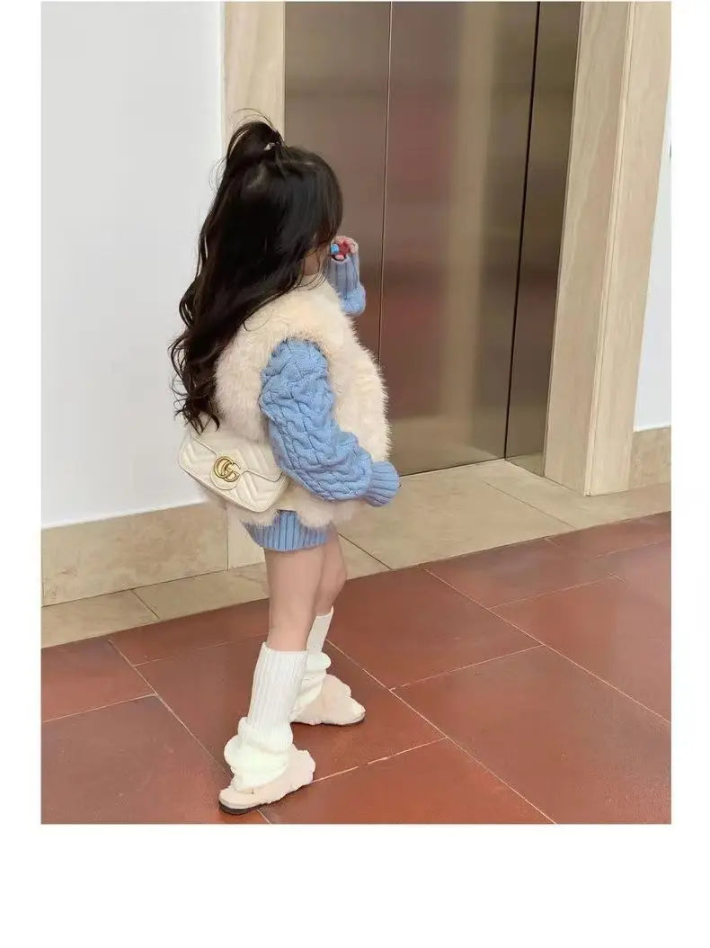 Mother And Daughter Sweater Mom And Son Matching Clothes Equal Korean Fashion Children's Clothing Women Winter Knit Tops Jumper
