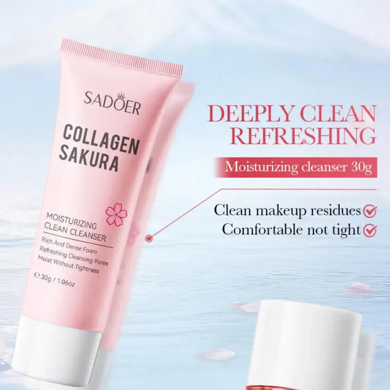 Korean Sakura Skin Care Sets Moisturizing Nourishing Face Cream Serum Toner Lotion Eye Cream Face Skin Care Gift Box Set