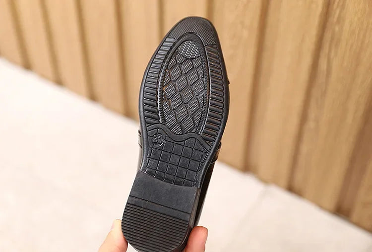 Kids Leather Shoes Students Boys Girls Soft Bottom Performance Shoes Fashion children Wedding Party Dress Shoe Toddler Footwear