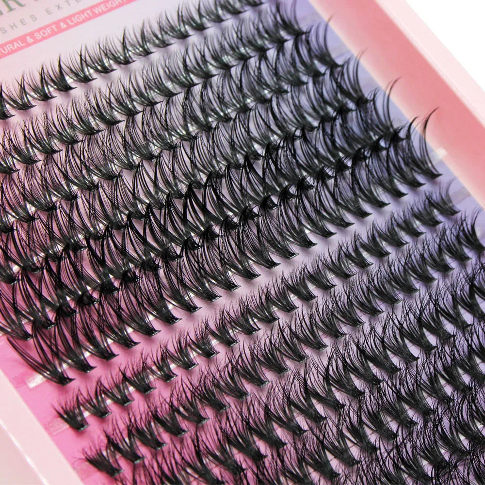 Whole sale Super Bunch New 3D/5D Effect Mix 240 Clusters Lashes 8-16mm Charm Style False Eyelashes Extension Russian Volume