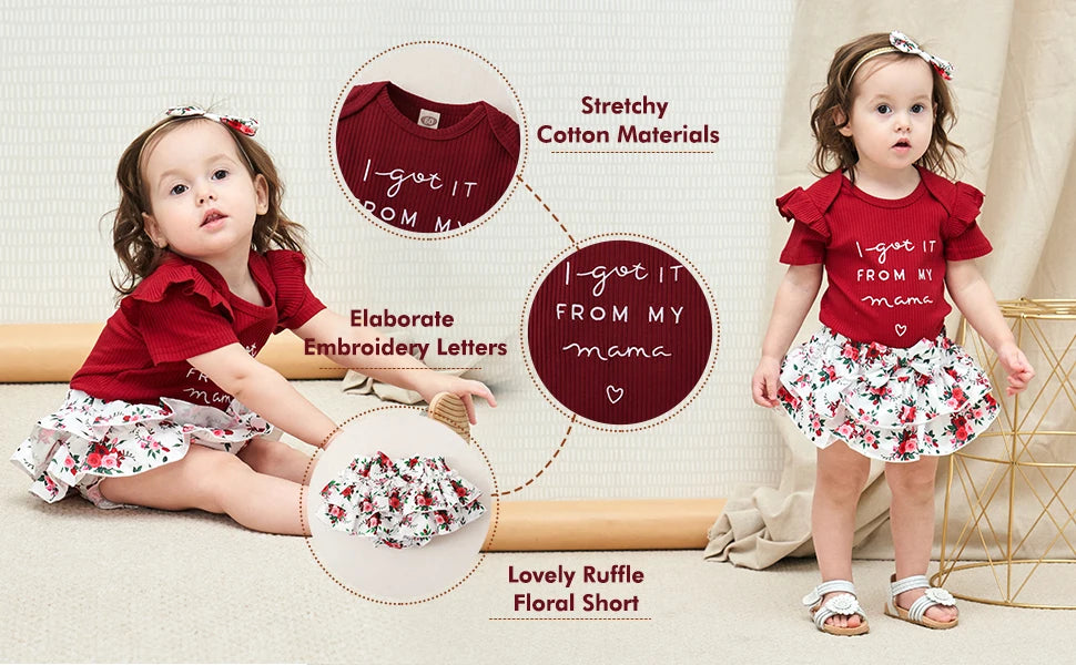 Newborn Infant Baby Girl Clothes Romper Shorts Set Floral Summer Outfits Cute Baby Clothes Girl newborn baby girl clothes