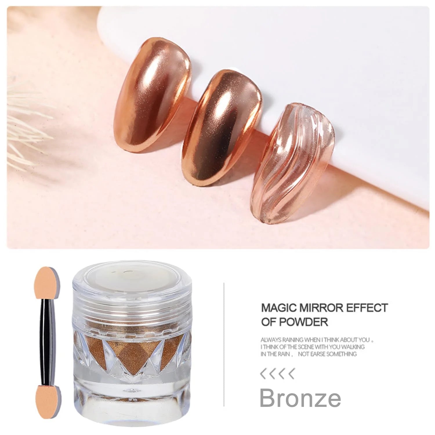3-piece mirror-finish nail polish powder set, perfect for DIY nail art and creating captivating artistic nail designs. A great t