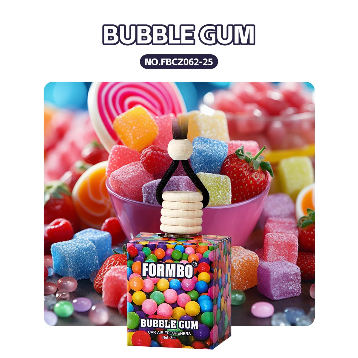 Sweet fruit car perfume, lasting light fragrance and odor removing car fragrance, fresh fruit fragrance, car fragrance pendant