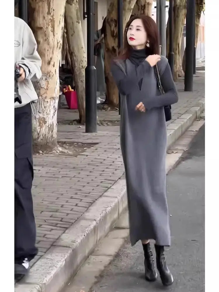 Women's High-end Suit Elegant Lady Style Fashion Vest Dress Bottoming Shirt Two-piece Autumn Set