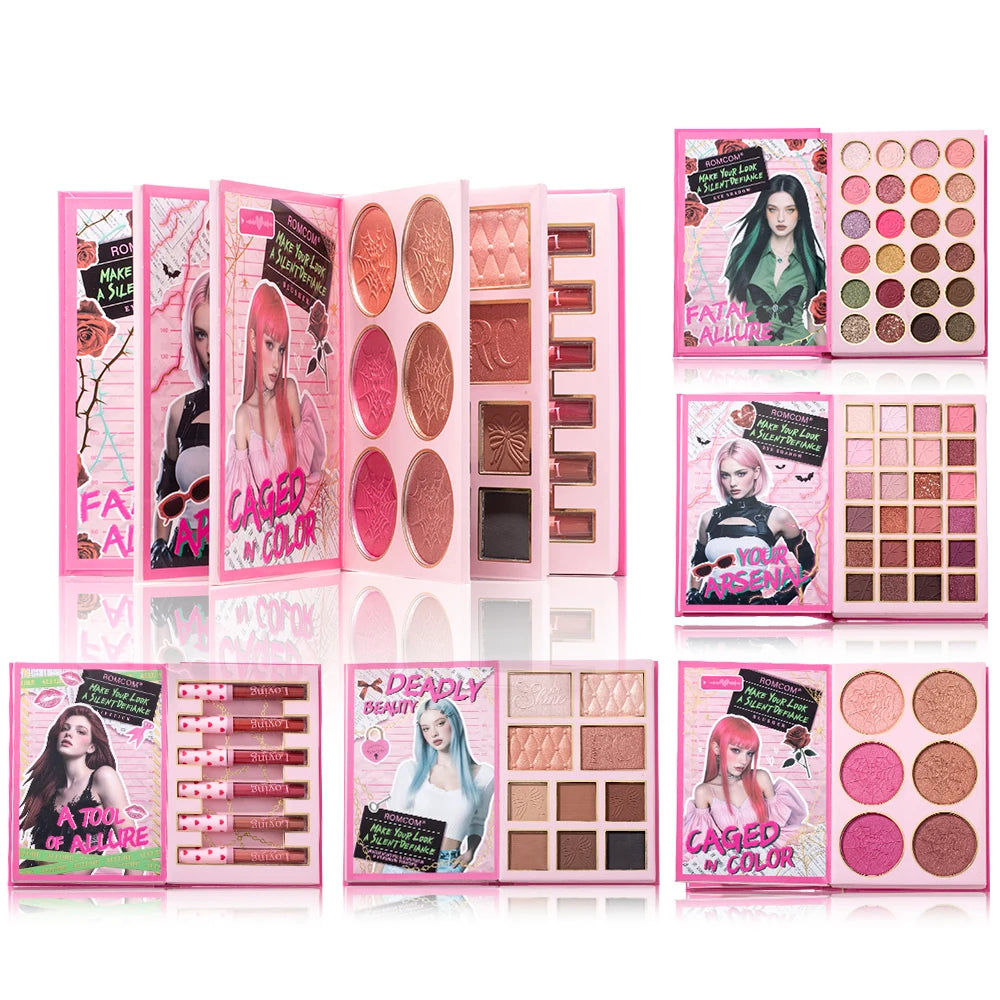 5-Page Makeup Palette with 70 Colors: 48 Matte & Shimmer Eyeshadows, 6 Lip Colors, 6 Blushes, and 10 Contour Shades - The Perfec