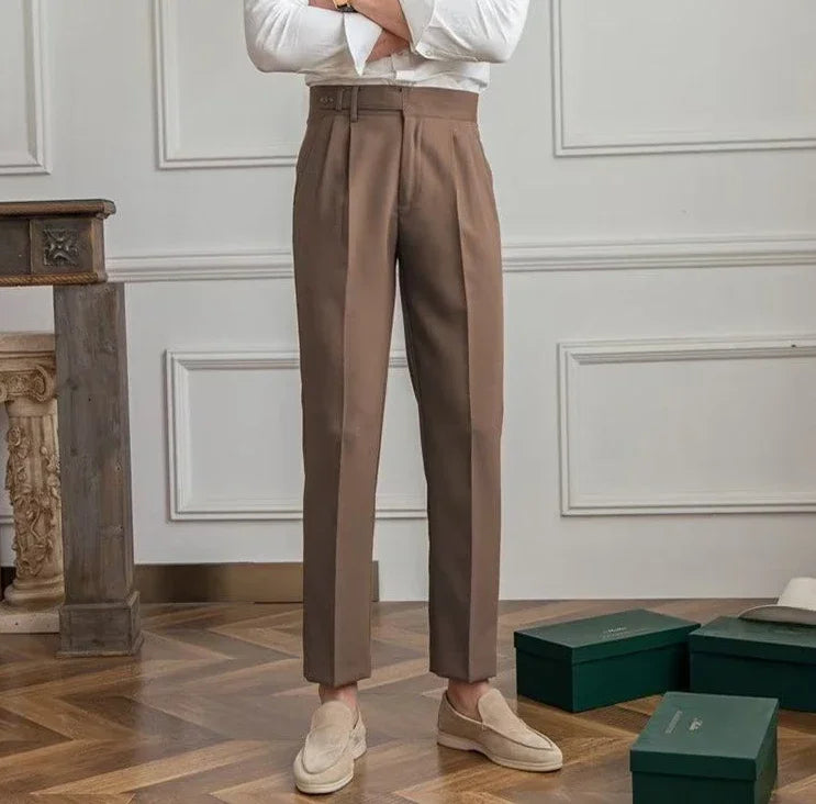 Man Suits Pants Fluid Khaki Draped Trousers for Men Baggy Suit Korean Style Clothes Reviews Many Slacks High Quality Dress Up