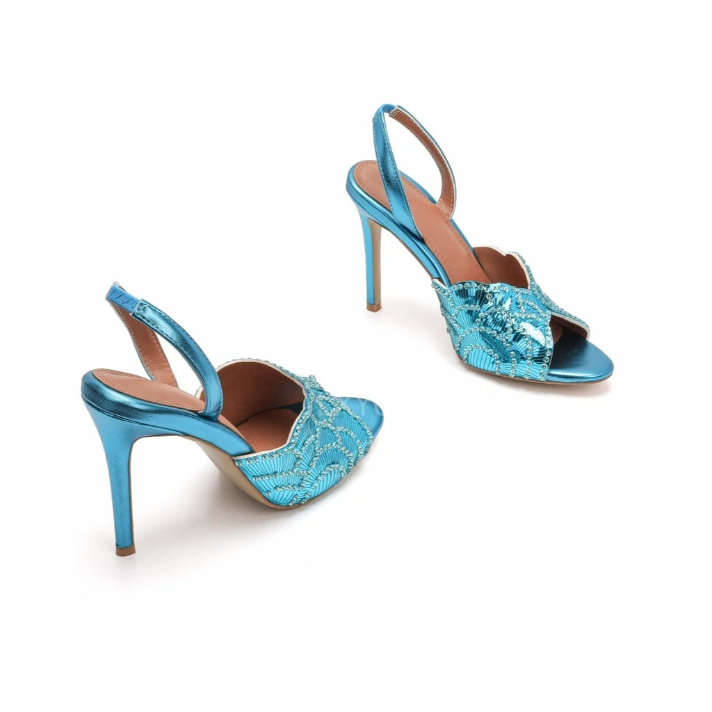 Ladies' Stunning Andsexy Slimhigh-heeled Temperament,ladies' Wedding Sandals,high-quality European AndAmerican Outerwearslippers