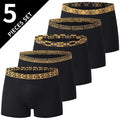 5 /10 Pack Men's Black Gold Printed Boxer Underwear Comfortable And Versatile Plus Size Sexy Young Men's Leisure Sports Beach sh