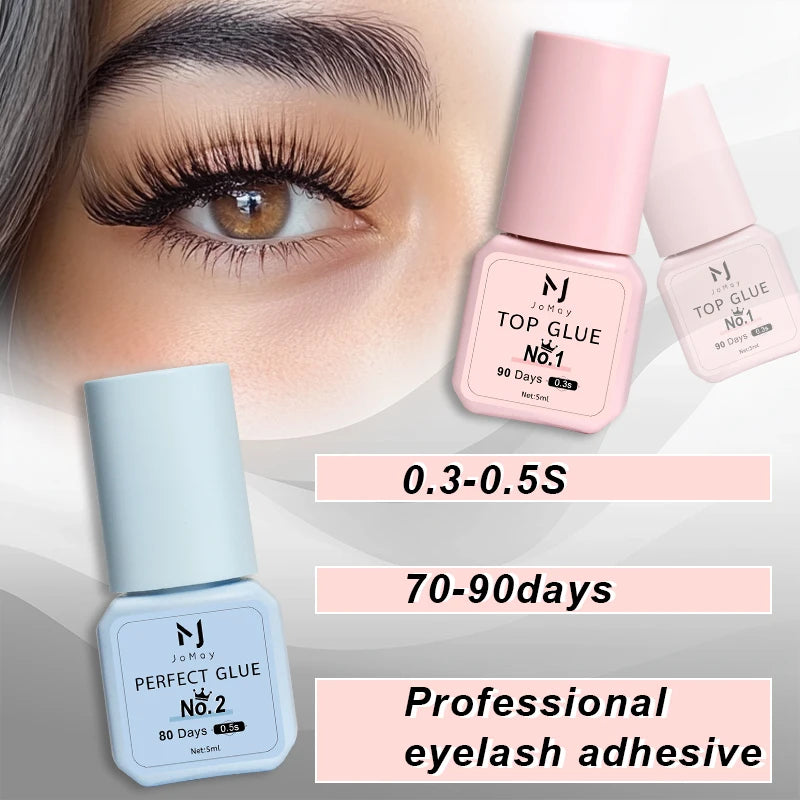 JOMAY Eyelash Glue Waterproof Lashes Extensions 0.3S-0.5S Adhesive Fast Drying Long Lasting Eye Glue Makeup Tools 5ML