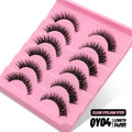 Veltrinay Natural False Eyelashes Manga Lashes 3d Faux Mink Lashes Look Realistic Soft Cross Lashes Fake Lashes Makeup