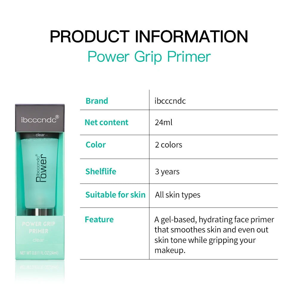 Marie Primer Gel Hidratante 24ml — Base Facial Transparente de Larga Duración para Suavizar la Piel y los Poros