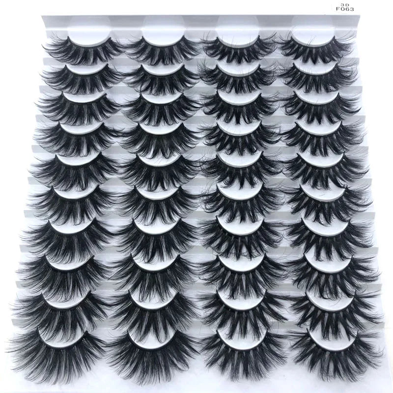 HBZGTLAD New 20 Pairs False Lashes 3D Mink Lashes Fluffy Dramatic Thick Volume Eyelashes Natural Lashes Fake Lashes Makeup