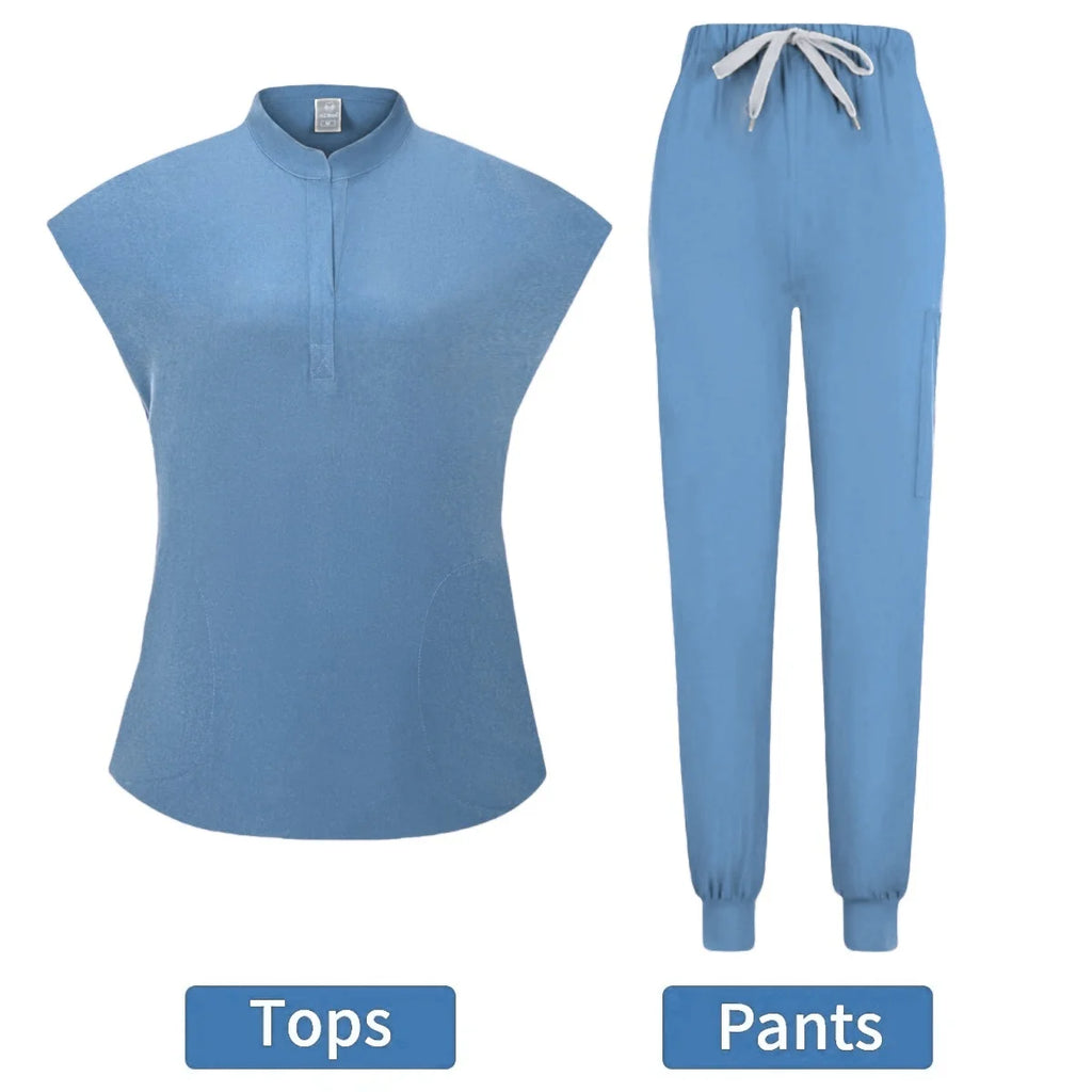 New Fashion Spandex Medical Uniform Medical Scrubs Sets Nursing Scrubs Hospital Uniform Doctor Nurse Uniforms Women Scrub Set