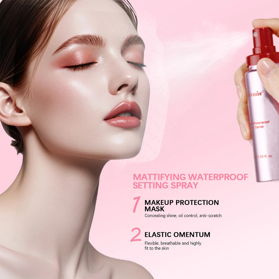 Setting Spray Lasting Waterproof Anti-Sweat Long-Lasting Oil Control Hold Makeup Fine Mattifying Setting Spray Cosmetics Face