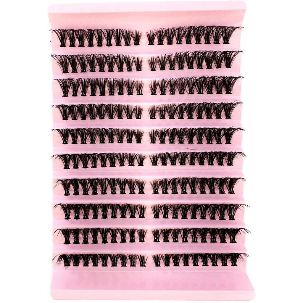 Left+Right Eye Lash Extension Cat/Fox Eye Effect Lash Single Clusters 3D Wispy Natural Looking DIY Segmented Eyelash Extensions