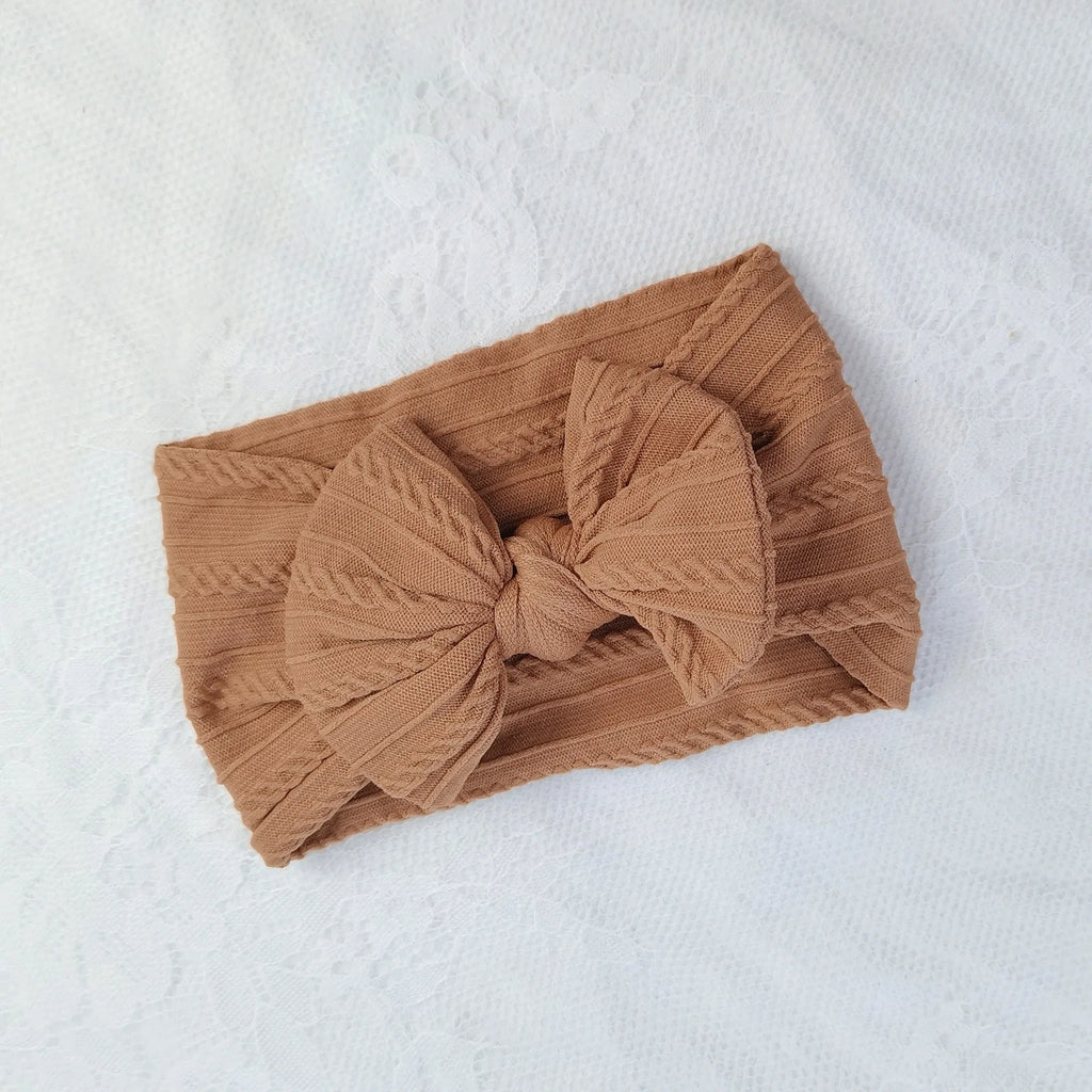 Lovely Newborn Baby Headband For Girls Elastic Knit Children Turban Baby Bows Soft Nylon Kids Headwear Hair Accessories