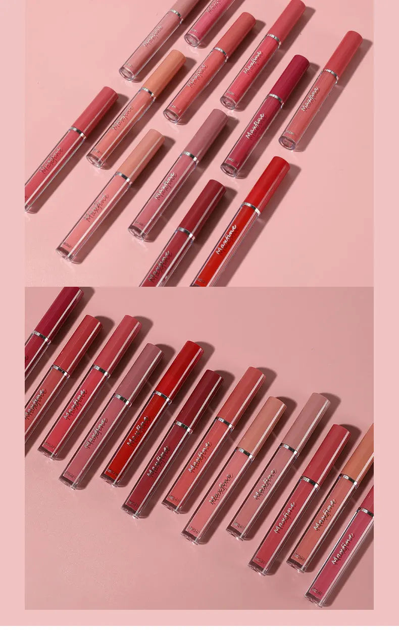 Matte Lip Gloss Set 6 Color Lipstick Smooth And Lasting Display Lip Gloss Waterproof Moisturizing Lipstick Holiday Gift Box Set