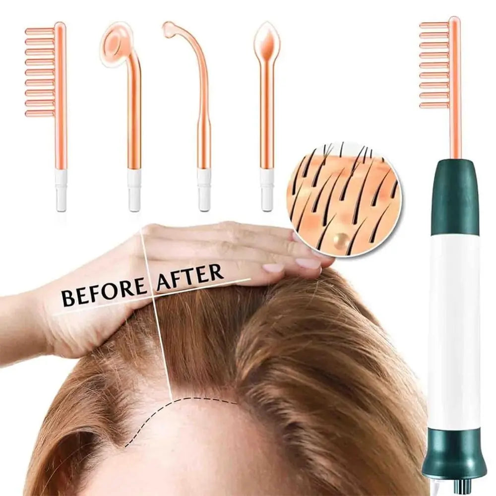 Nourishes Hair Roots Vortex Comb Bundle 4 Settings High Frequency Vortex Hair Growth Wand Easy to Use Facial Machine Hair Care