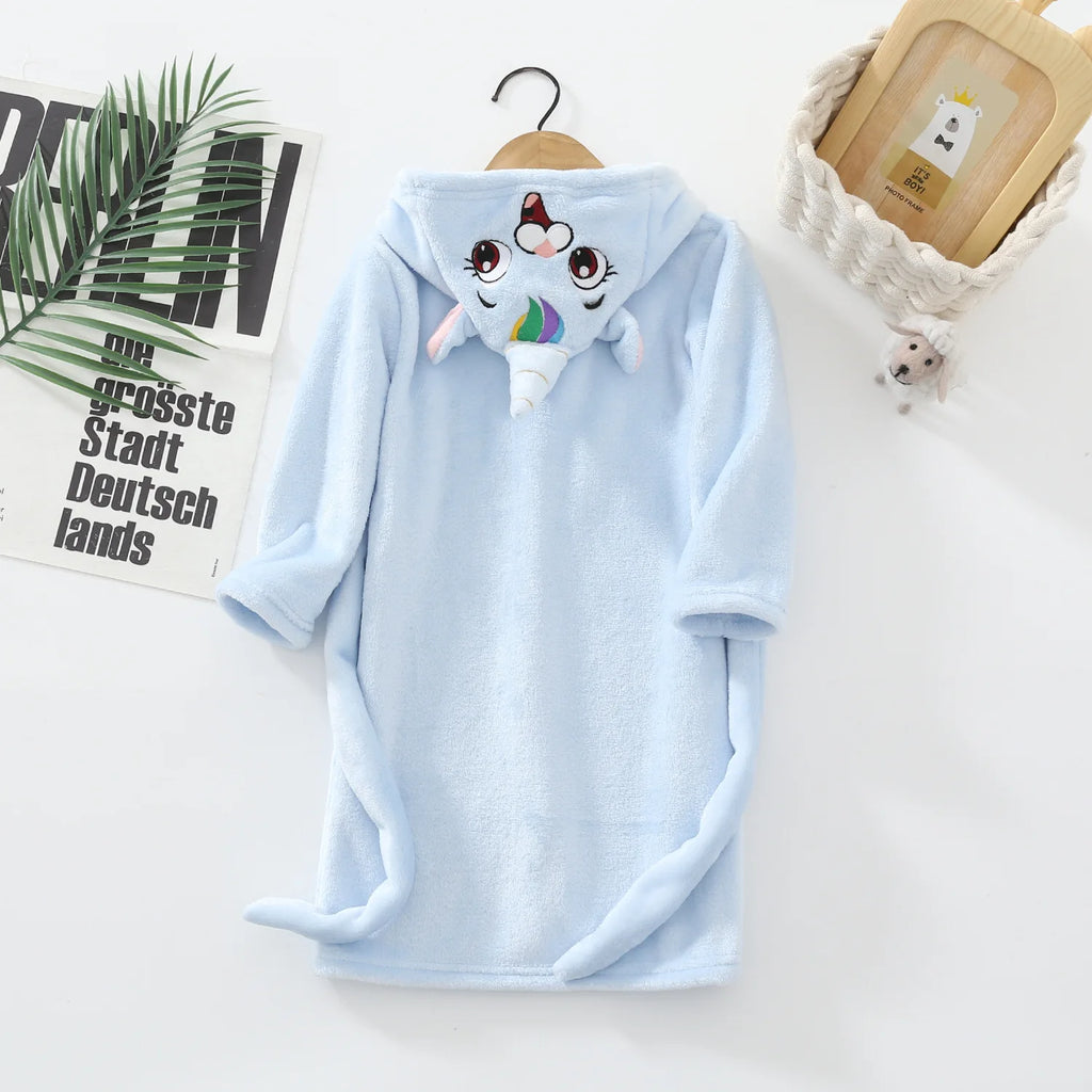 Autumn Baby Boys Pajamas Children Clothes Girls Boys Robes Winter Sleepwear Bathrobe Spring Kids Hooded Bathrobe Girls Clothing