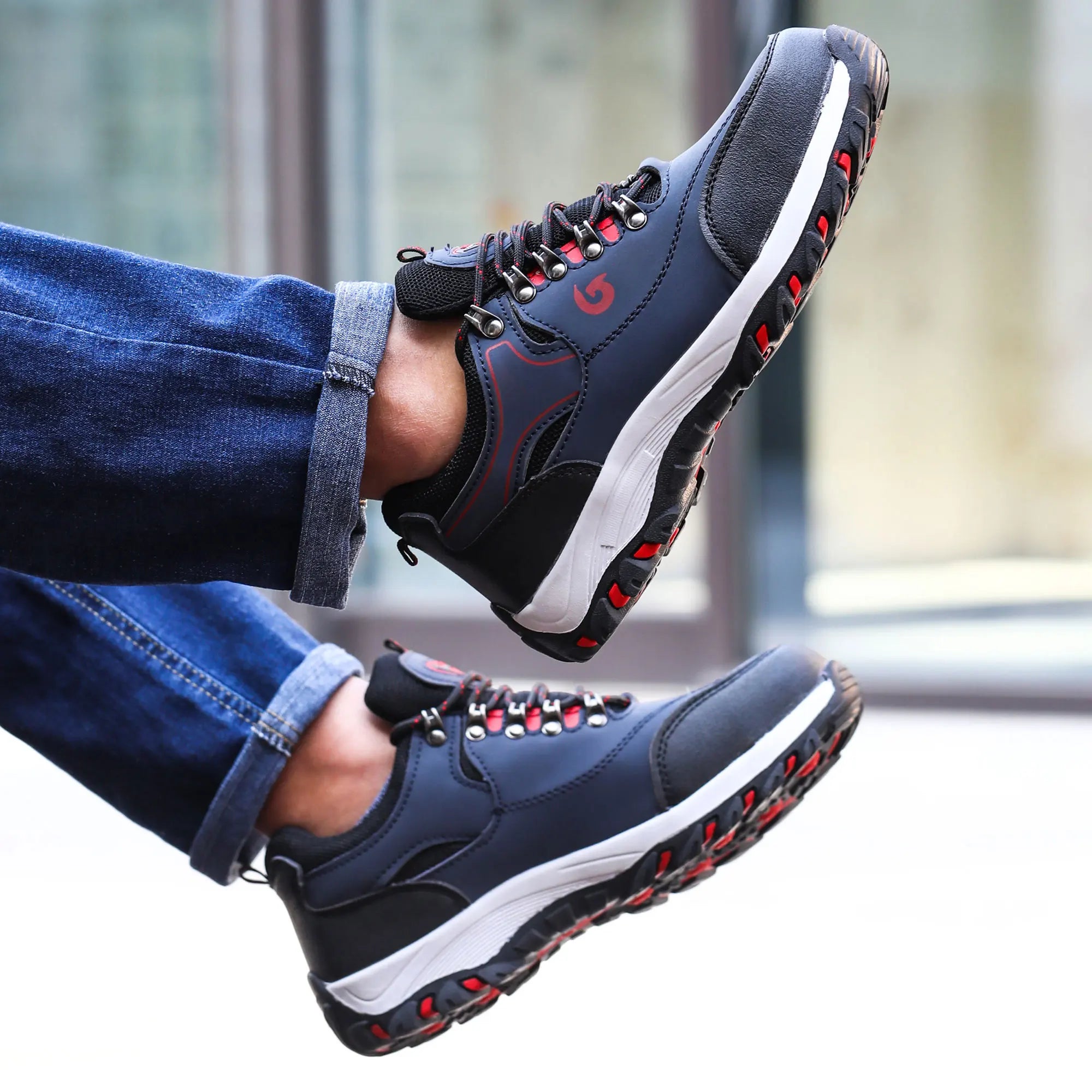 Black Lightweight Work Sneakers Anti-Impact And Anti-Piercing Safety Shoes Comfortable Breathable Construction Working Boots