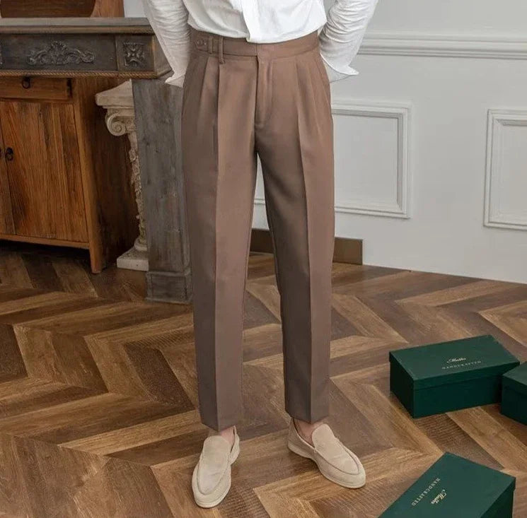 Man Suits Pants Fluid Khaki Draped Trousers for Men Baggy Suit Korean Style Clothes Reviews Many Slacks High Quality Dress Up