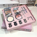 Marie Set de Maquillaje Facial Art Value — Incluye 4 Lip Mud, Lápiz de Cejas, Máscara, Tinte de Cejas, Polvo Compacto, Rubor, Contorno y Sombras de Ojos
