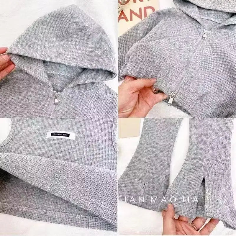 Girls Clothing Sets Toddler Baby Girls Clothes 3Pcs Outfit Kids Suit Clothes Knit Tops +Flared Pants+Coat Comfortable