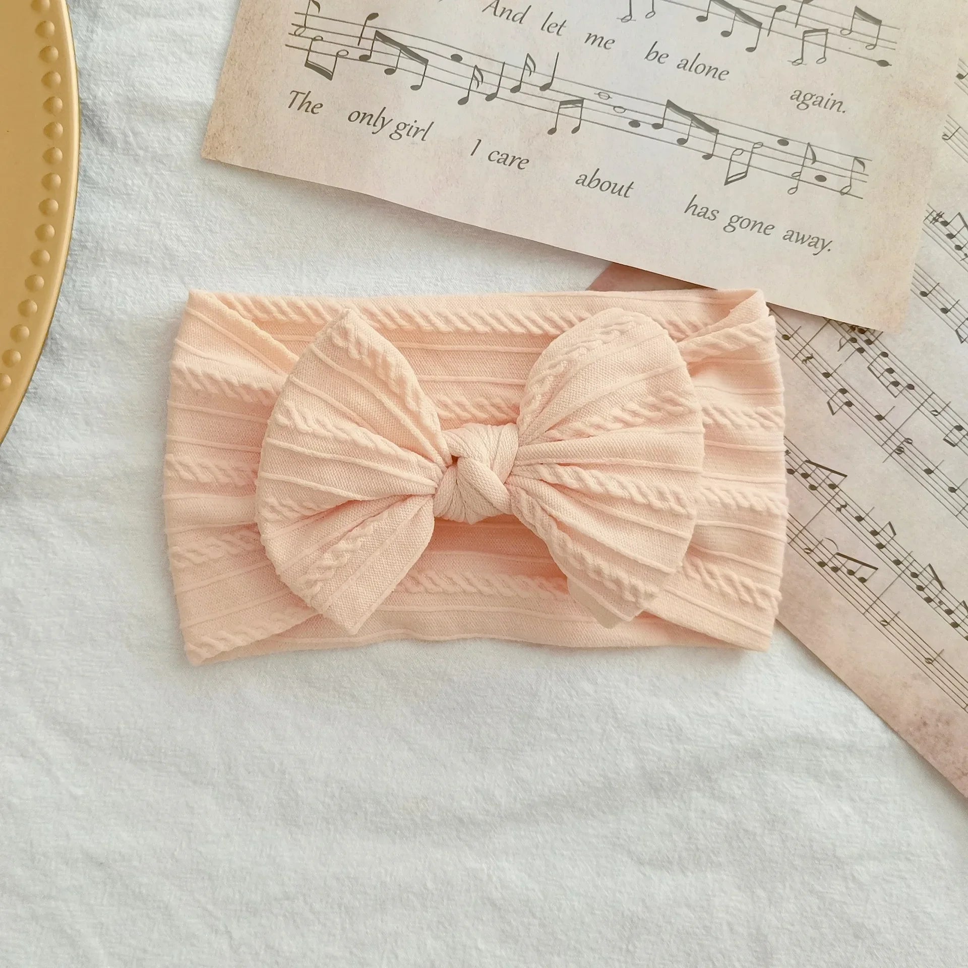 Lovely Newborn Baby Headband For Girls Elastic Knit Children Turban Baby Bows Soft Nylon Kids Headwear Hair Accessories