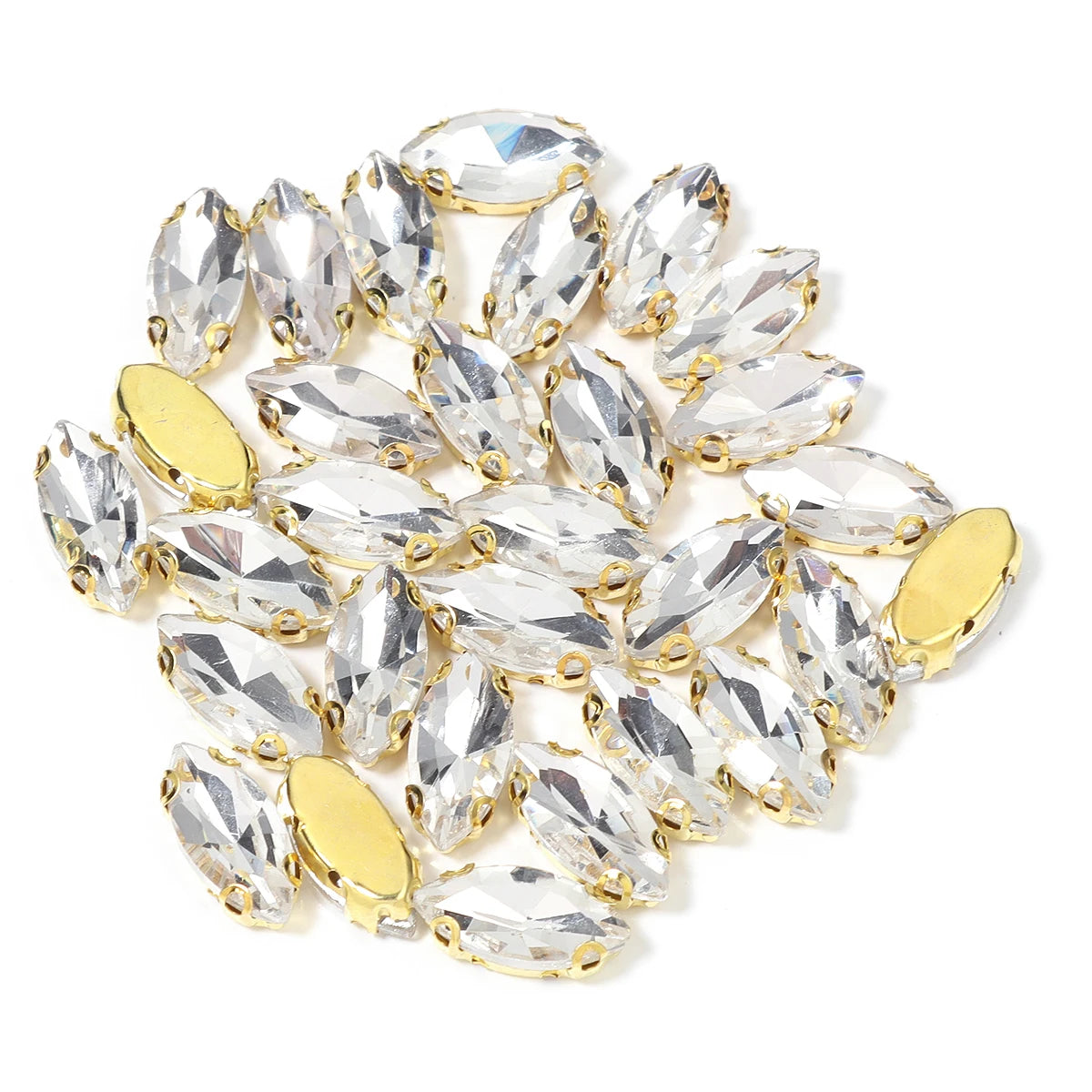 Horse Eye Flatback Reinestone Quality Sewing Crystal Flatback Rhinestones Sew On Stones Glass For Dresses Clothes DIY Jewelry