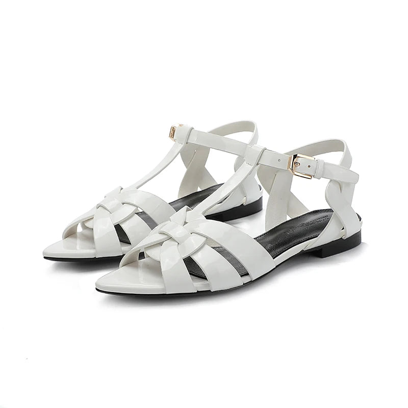 2024 new classic elegant spring/summer fashion charming pointed flat sandals for shopping, dating, parties, sexy dressing