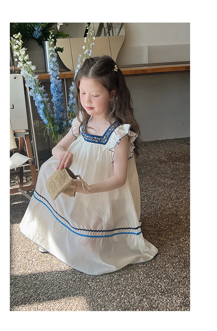 Girls children summer clothing new style cute thin toddler dress baby kids outfit