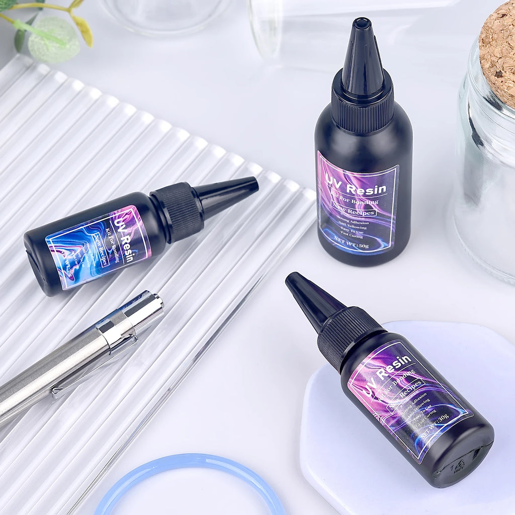 UV Bonding Welding Glue Super Bonding UV Glue Fix Liquid Curing Hard Quick-Drying Resin Jewelry Glass Plastic Wood Repair Glue