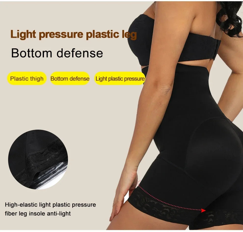 Fajas Colombianas Butt Lifter Shapewear High Waist Tummy Control Panties Waist Trainer Body Shaper Slimming Sheath Flat Belly