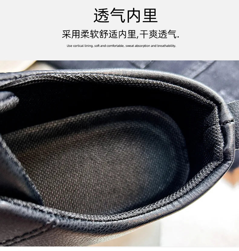 2026 Black Casual Shoes for Men Outdoor Comfortable Men Sneakers Non-slip Walking Shoes Designer Lace-Up Men Sport Shoes