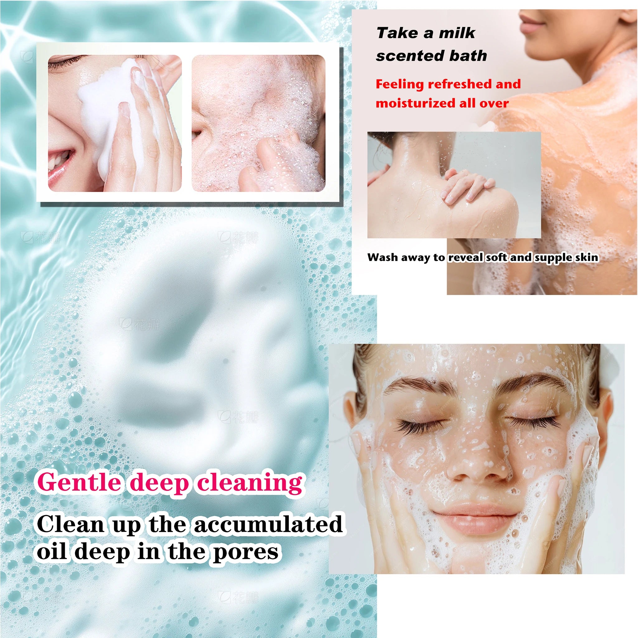 3pcs Advanced Whitening Soap Cleansing and moisturizing handmade soap for bathing, face washing, and skin moisturization