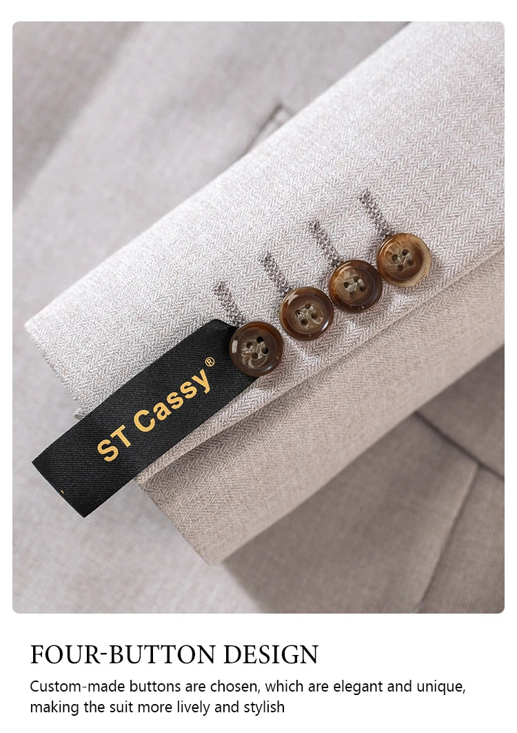 elegant man suits high quality 3 piece （Jacket + vest + pants）slim fit formal office and leisure banquet groom's suit