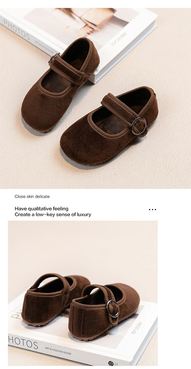 Baby Girls Spring/Autumn Fashion Popular New Kids Solid Color Flat Casual Comfortable Student Children's Walking Shoes Size21-30