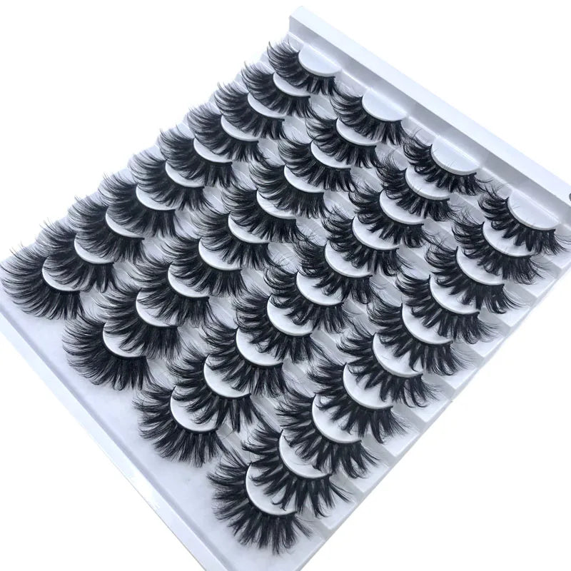 HBZGTLAD New 20 Pairs False Lashes 3D Mink Lashes Fluffy Dramatic Thick Volume Eyelashes Natural Lashes Fake Lashes Makeup
