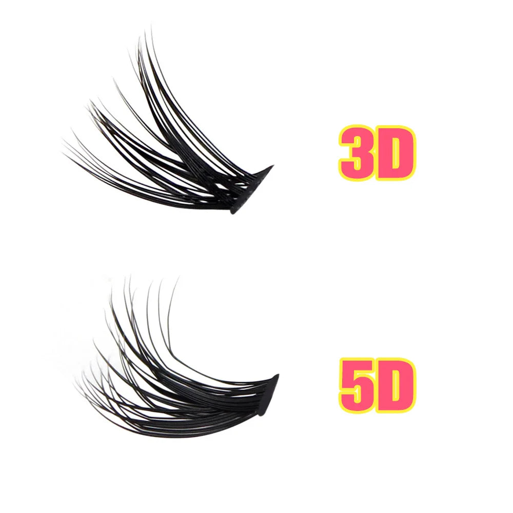 Whole sale Super Bunch New 3D/5D Effect Mix 240 Clusters Lashes 8-16mm Charm Style False Eyelashes Extension Russian Volume
