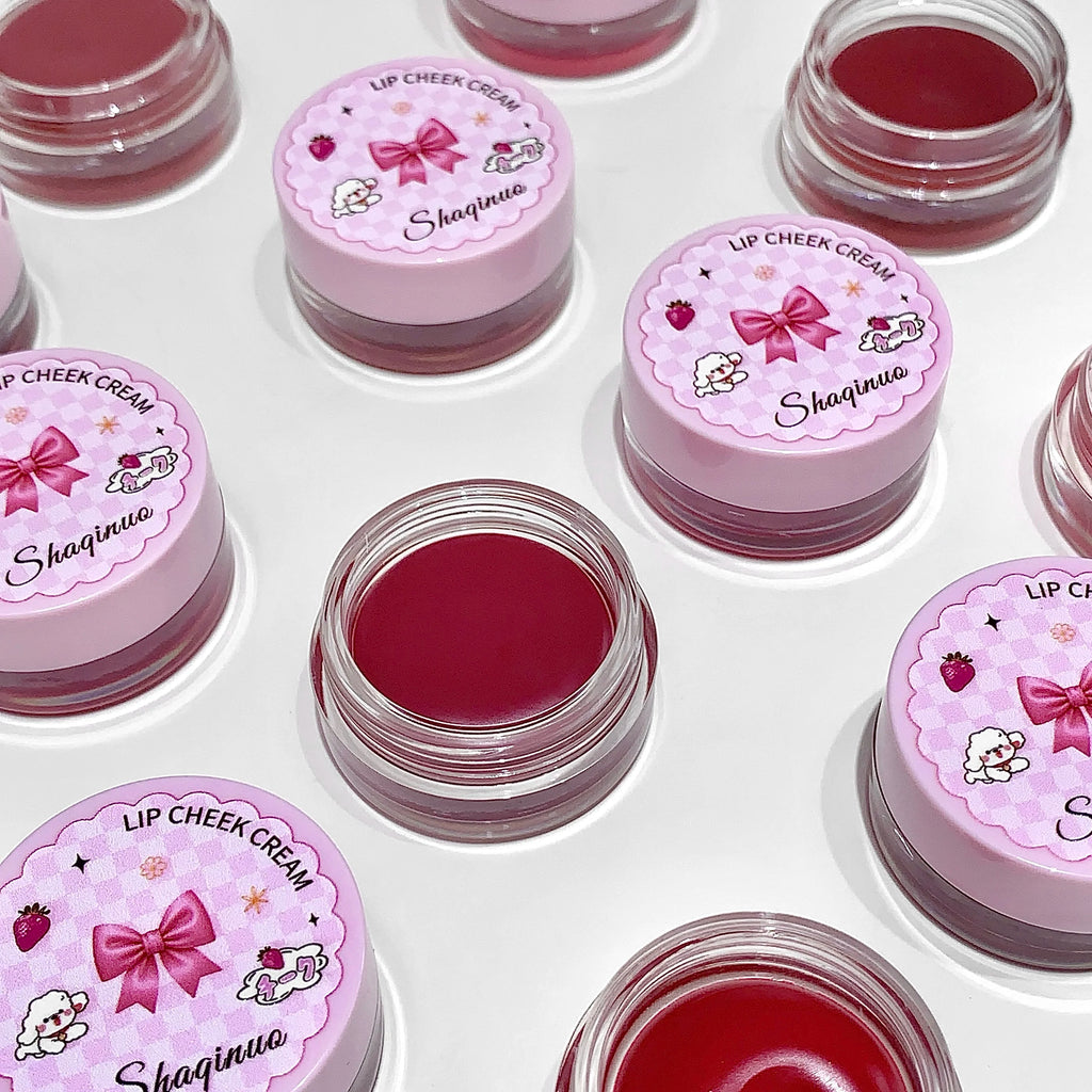 Lip and Cheek Dual-Purpose Lip Mud Lipstick SHAQINUO Natural Smooth  Easy-apply All-match Matte Monochrome Blush Cream