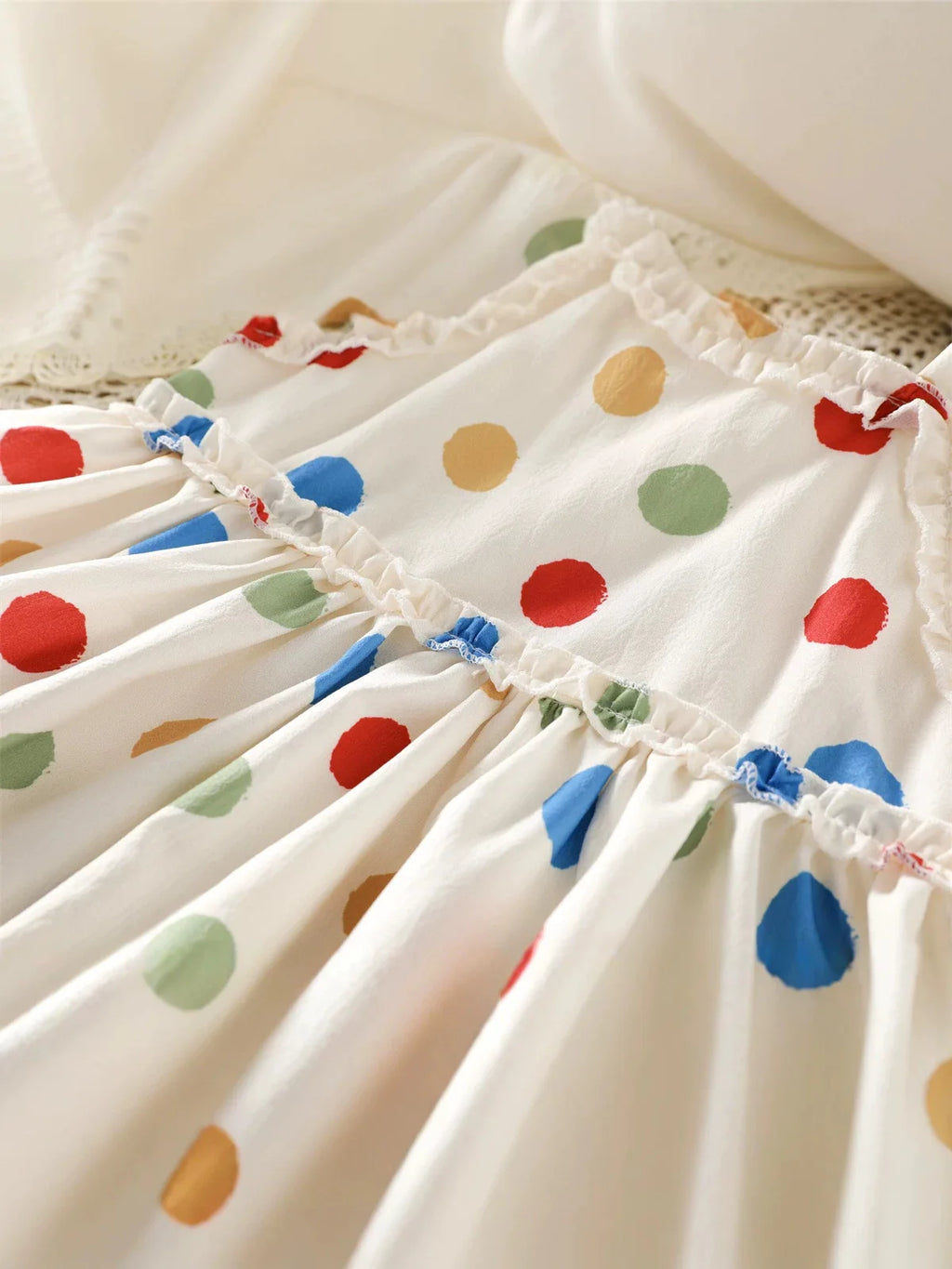 1-3Y Baby Girl's Clothing Baby's Cute and Sweet Dress Summer New Children's Clothing Colorful Polka Dot Camisole Girls' Dress