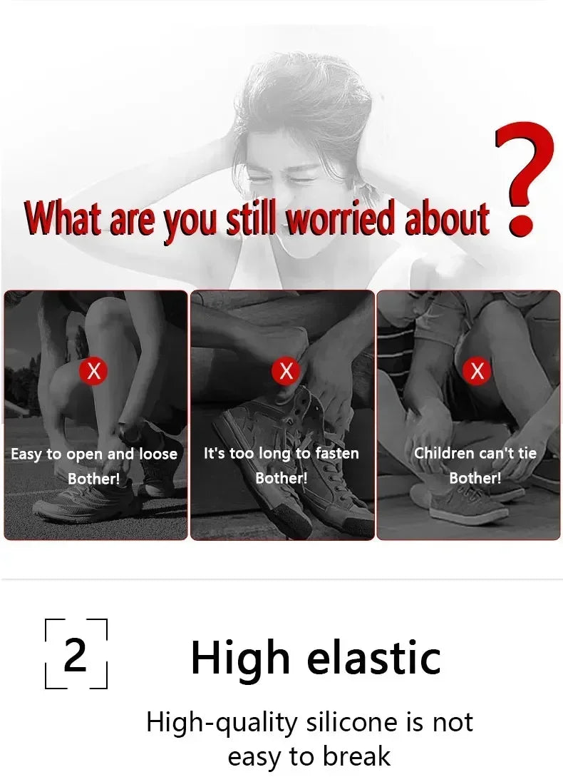 NEW 12pcs/lot Silicone Shoelaces No Tie Elastic Shoe Laces Special Shoestrings for Kid/Adult Lacing Rubber Sneakers Shoe Lace
