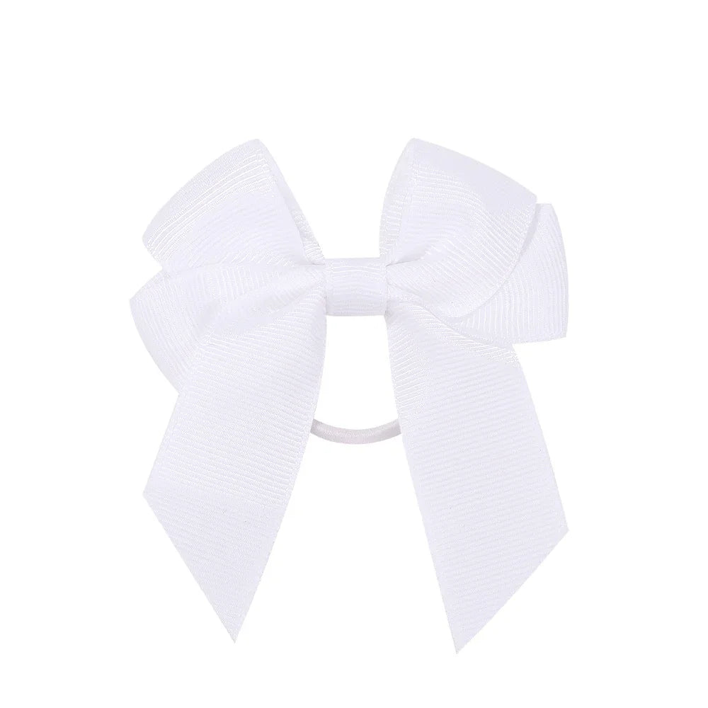 3.15inches Solid Color Hair Ribbon Hair Band for Girls Toddler Cheer Up Bows Head Rope Kids Headwear Ponytail Hair Accessories