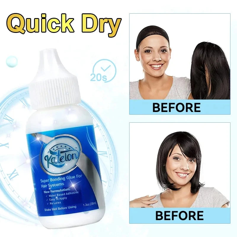 Wig Adhesive Waterproof Lace Glue Invisible Hair Bonding Glue For Toupee Frontal Closure Hair Replacement Adhesive Ghost+Remover