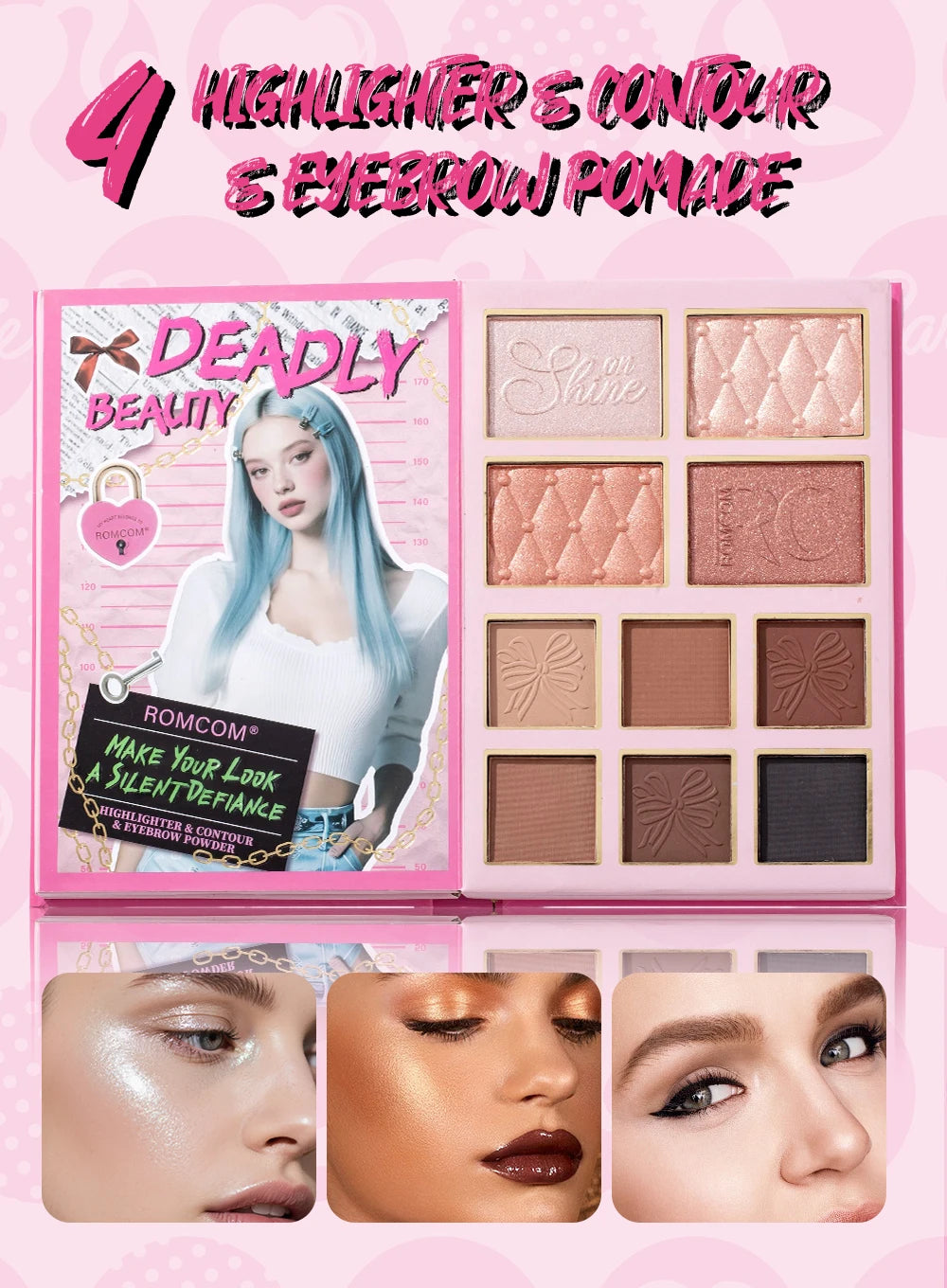 5-Page Makeup Palette with 70 Colors: 48 Matte & Shimmer Eyeshadows, 6 Lip Colors, 6 Blushes, and 10 Contour Shades - The Perfec