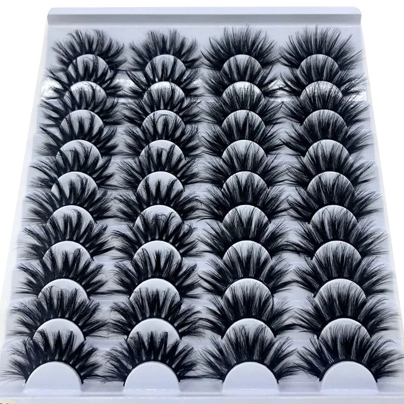 HBZGTLAD New 20 Pairs False Lashes 3D Mink Lashes Fluffy Dramatic Thick Volume Eyelashes Natural Lashes Fake Lashes Makeup