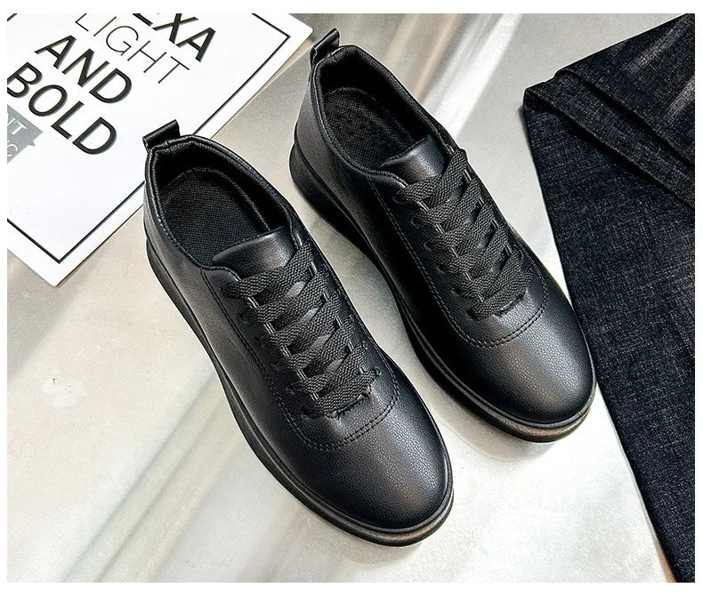 2026 Black Casual Shoes for Men Outdoor Comfortable Men Sneakers Non-slip Walking Shoes Designer Lace-Up Men Sport Shoes