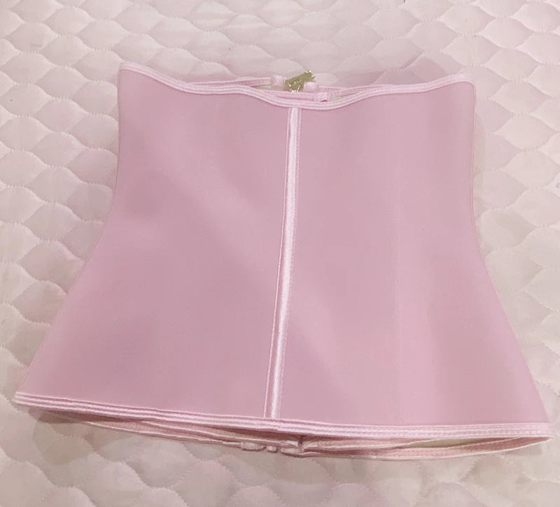 AfruliA Fajas Colombianas Girdles Waist Trainer Corset for Tummy Control Belt Body Shaper Cincher Pink Shapewear Slimming Sheath